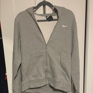 Nike Heather Gray Full-Zip Hoodie